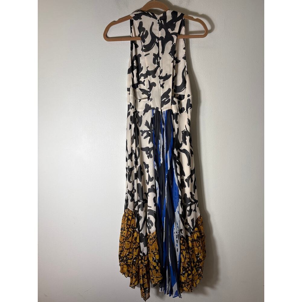 Zara Black White Sleeveless V-Neck Flowy Maxi Dress sz M - Picture 3 of 3